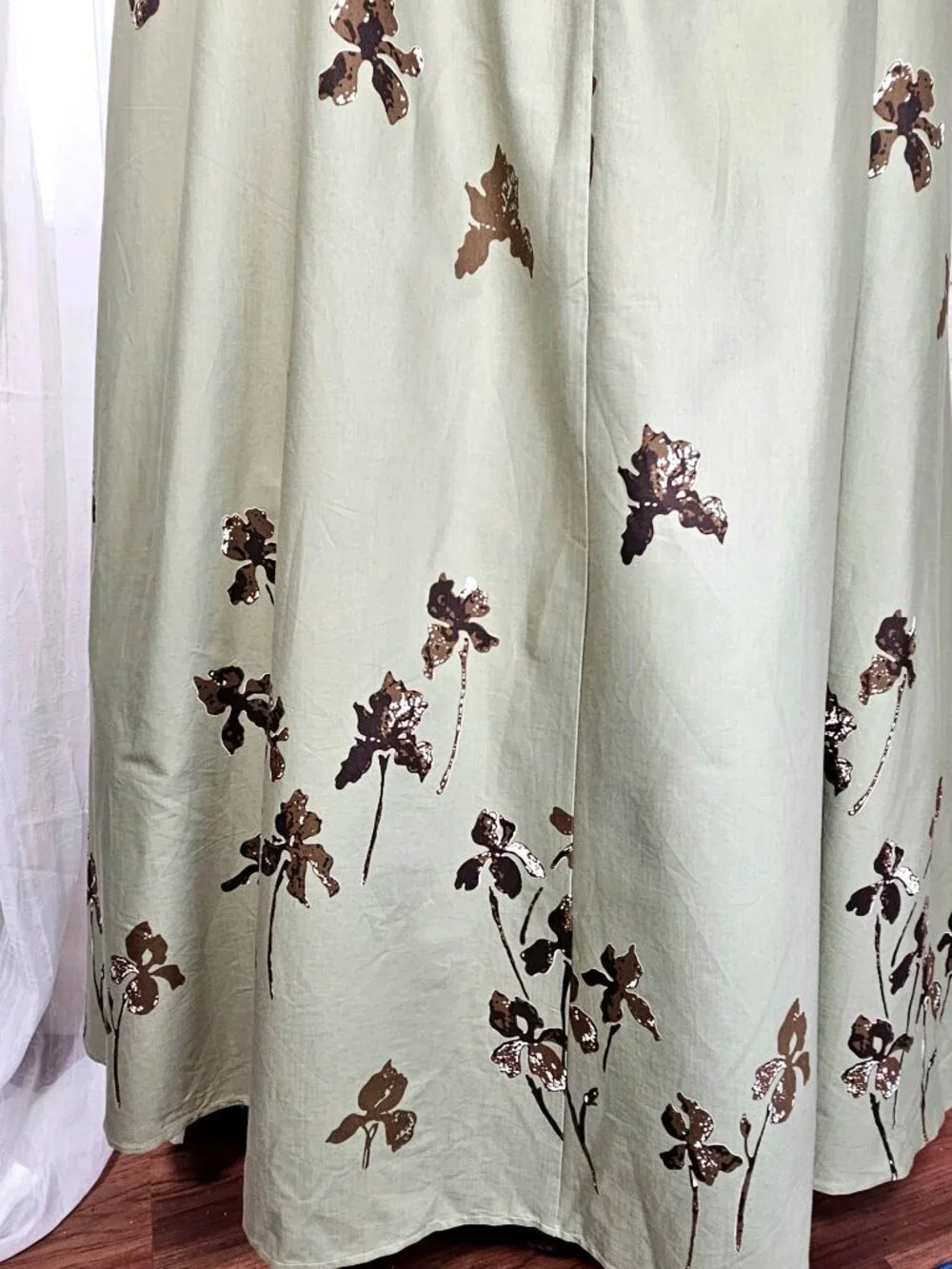 Reformation Kastoria Iris Border Dress Size 12 NWT Smocked Bodice Floral Maxi - Picture 12 of 16